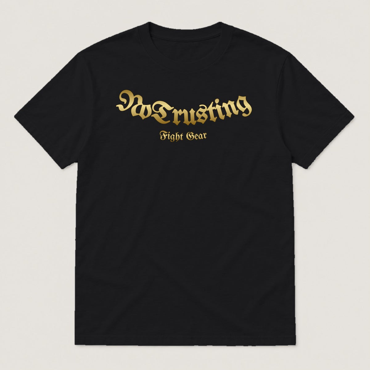 No Trusting Gold Tee in Black