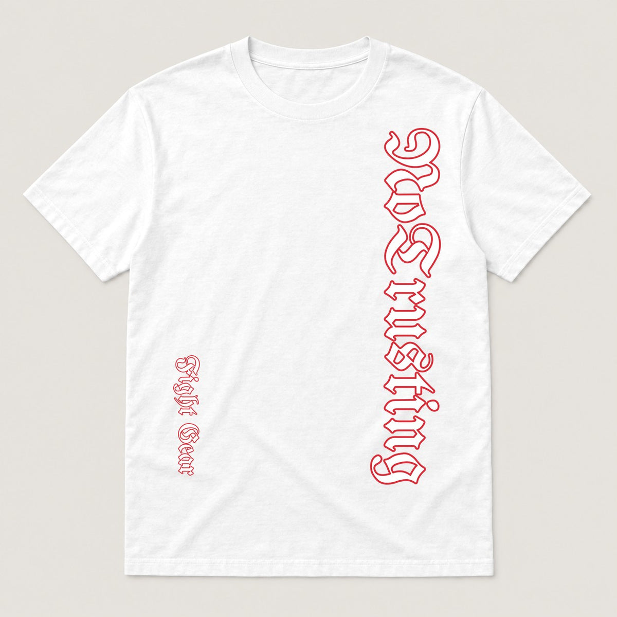 No Trusting Vertical Tee in White