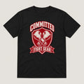 Shield Crest Tee — black t-shirt with Committed Fight Gear graphic